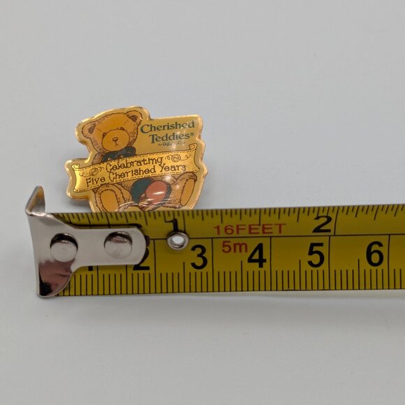 Cherished Teddies Lapel Pin Celebrating Five Cherished Years (CRT371) 1997 - Picture 5 of 6